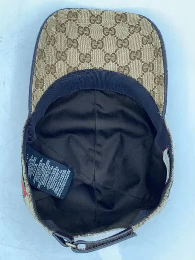 GUCCI GG Logo Cap/ Polyester/ CML/ All-Over Print/ Men's