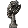 Desktop Ornaments Creative Face Sculpture Statue Silence is Golden, Sleepy Sculpture, Thinker Statue, Abstract Home Crafts Office Decoration Art Ornaments Desktop Decor