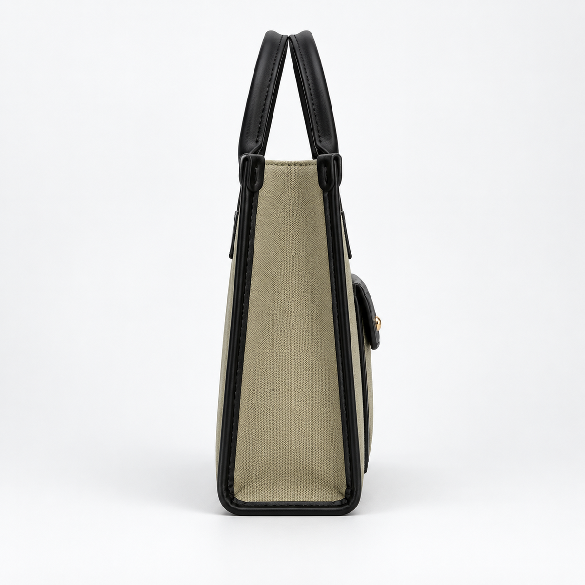 Burberry Horseferry Print Canvas and Leather Tote Bag - Black/Tan