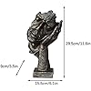 Desktop Ornaments Creative Face Sculpture Statue Silence is Golden, Sleepy Sculpture, Thinker Statue, Abstract Home Crafts Office Decoration Art Ornaments Desktop Decor