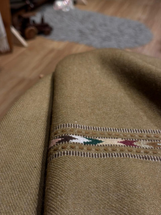 Traditional Nasi Pekaray Shawl (Men's Brown Wool Shawl)"