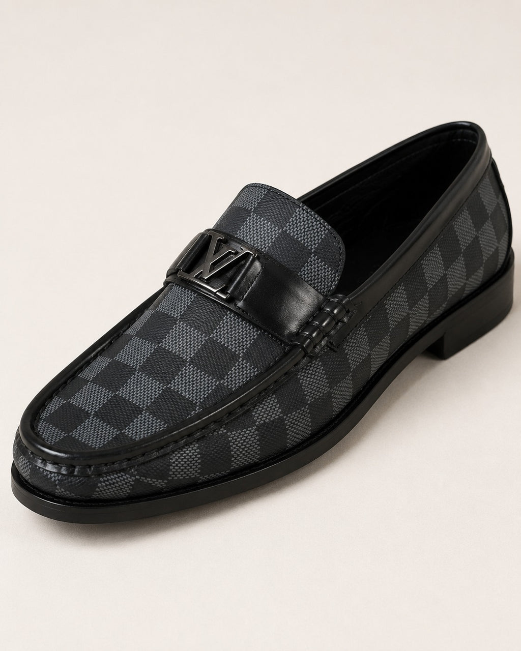 A classic Louis Vuitton Iconic Damier Loafers