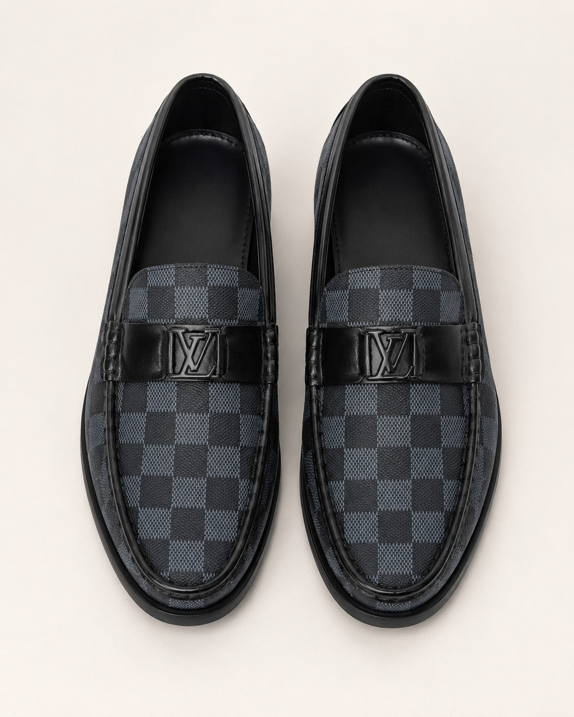 A classic Louis Vuitton Iconic Damier Loafers