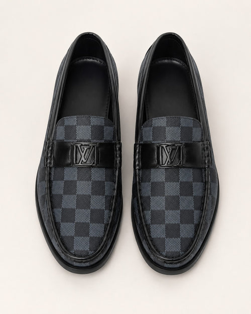 A classic Louis Vuitton Iconic Damier Loafers