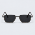 Vintage Square Metal Frame Sunglasses – Gunmetal Polarized Retro Tinted Eyewear