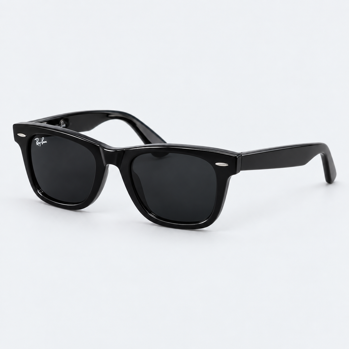 Ray-Ban Original Wayfarer Classic Sunglasses – Gloss Black Acetate Frame with G-15 Green/Black Lenses