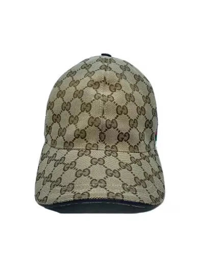 GUCCI GG Logo Cap/ Polyester/ CML/ All-Over Print/ Men's