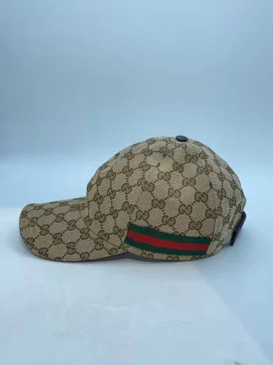 GUCCI GG Logo Cap/ Polyester/ CML/ All-Over Print/ Men's