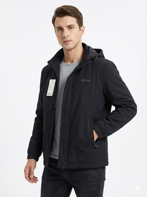 Men's Performance Softshell Hooded Jacket – Black