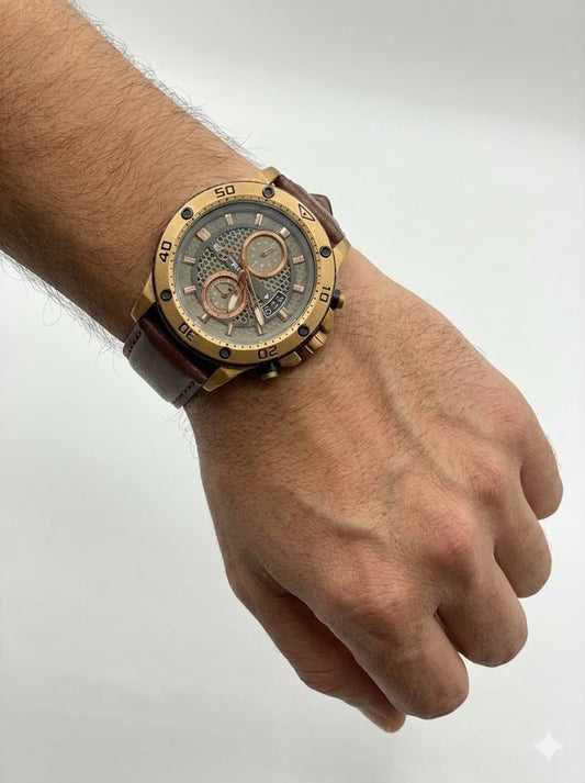 Extri Bronze Industrial Chronograph Watch