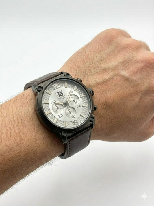 T5 Rugged Industrial Leather Chronograph