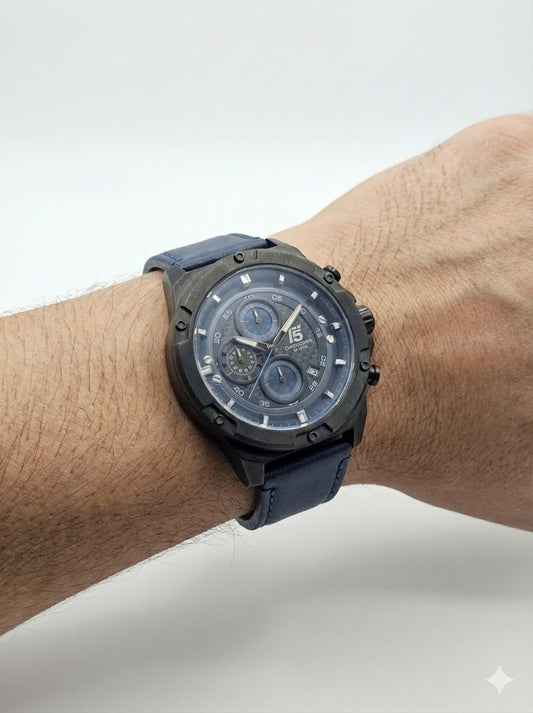 Modern Black Case Sport Watch